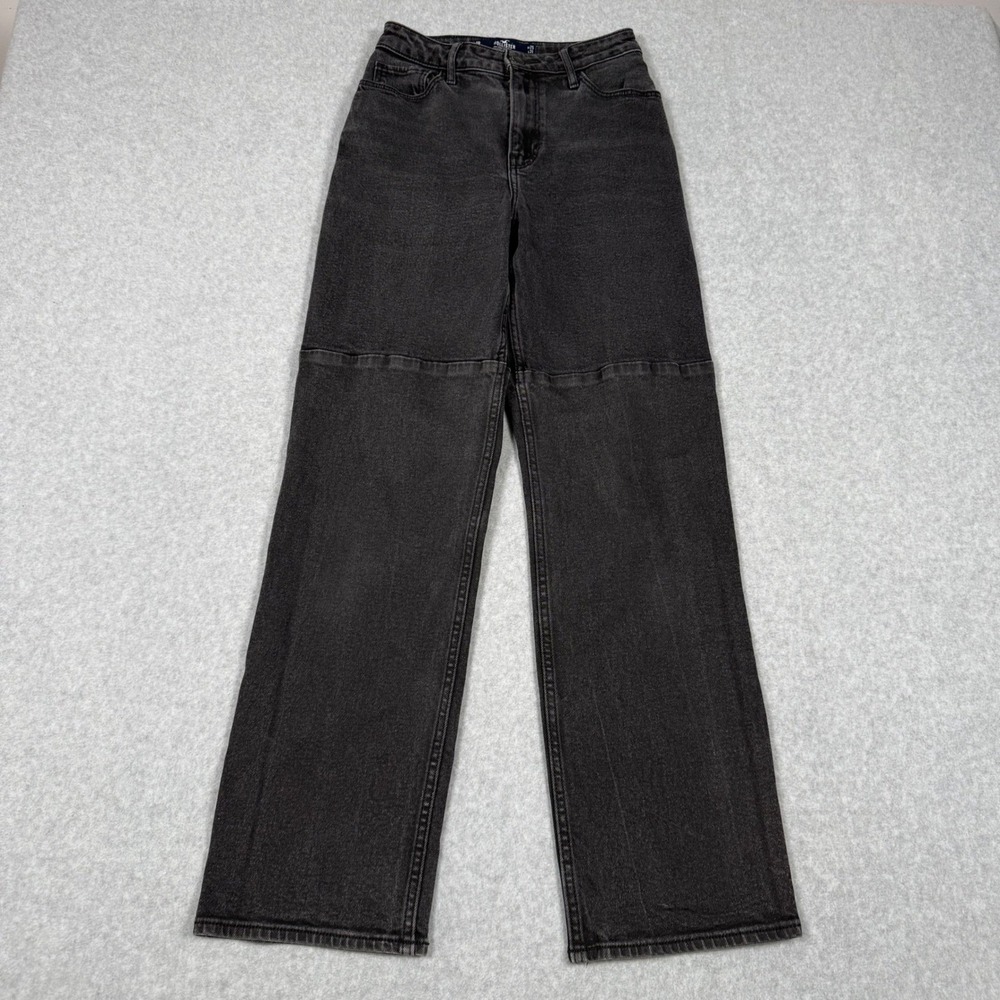 Hollister Ultra High-Rise Dad Jeans Washed Black W25 L31 Stretch Denim 1R